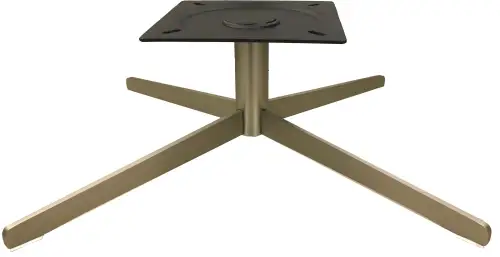 Click Here To Enlarge This Photo Of 4 Prong brushed chrome swivel base