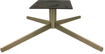 4 Prong brushed chrome swivel base