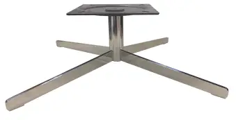 4 Prong polished chrome swivel base
