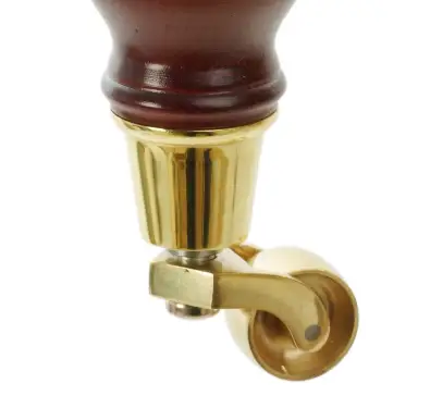 Click Here To Enlarge This Photo Of 32mm Round Brass Castor