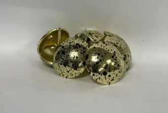 25mm Upholstery Stud Black Speckled on Gold