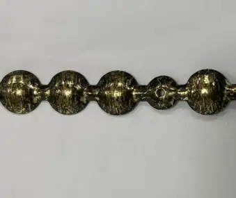 16mm Old Speckled Gold Nail Head Strip