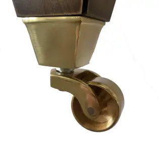 Square 38mm Brass Castor