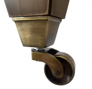 Square 38mm Brushed Antique Castor