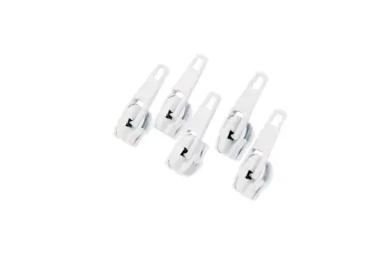 No 5 Zip Sliders White